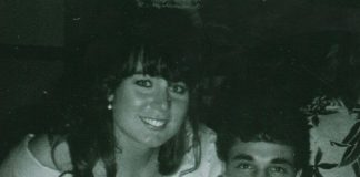 Kymberly Foster Seabolt and her husband in 1992.