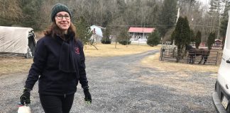 woman delivering milk