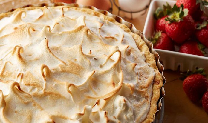 feature.web Strawberry Rhubarb Custard Meringue Pie