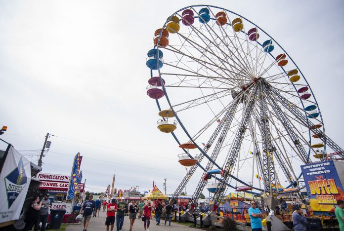 Canfield Fair The midway at the Canfield Fair.