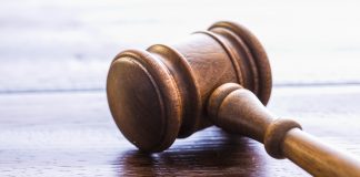 gavel on table