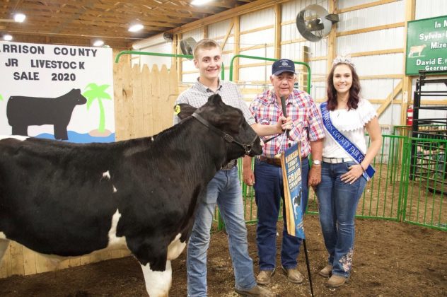 The Harrison County Fair grand champion dairy beef feeder.