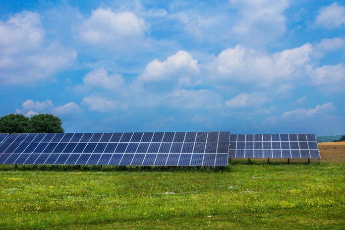 solar panels solar panels in a field