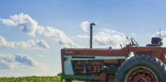 tractor in field