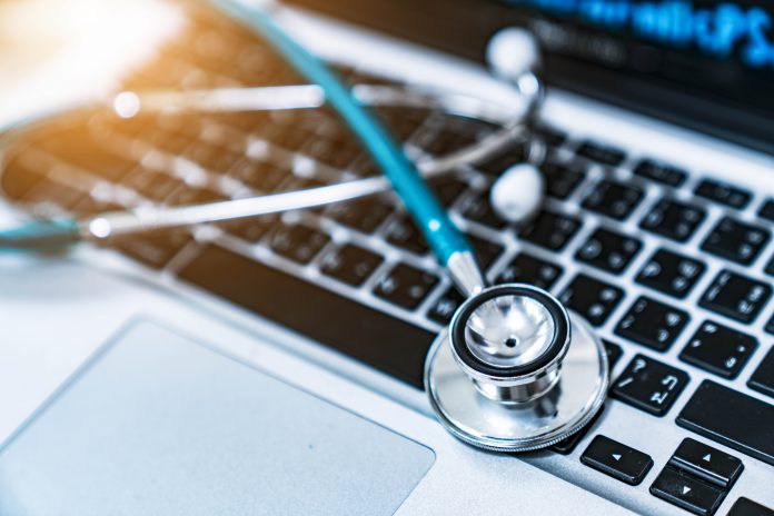 telehealth metro pic A stethoscope on a computer keyboard.