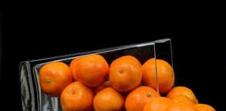 oranges in a glass