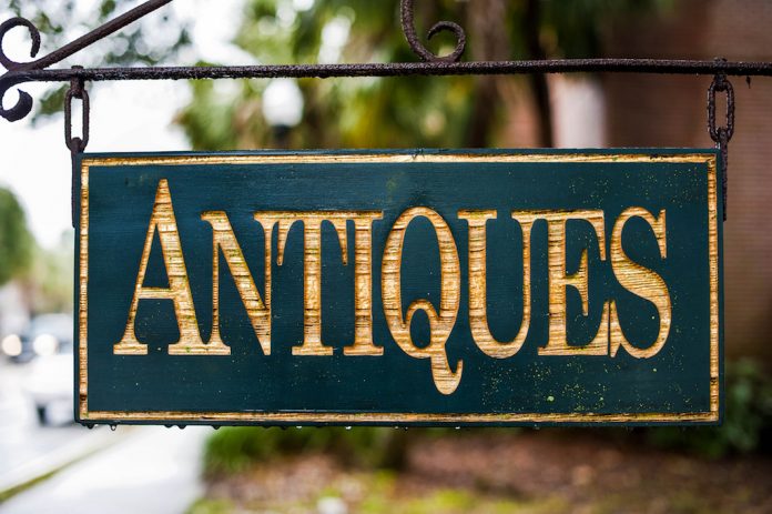 antique sign A sign reading
