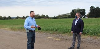 frank burkett talks at his farm