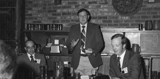 Bobby "Dr. Bob" VanStavern speaks after a sale, in 1978. (Submitted photo)
