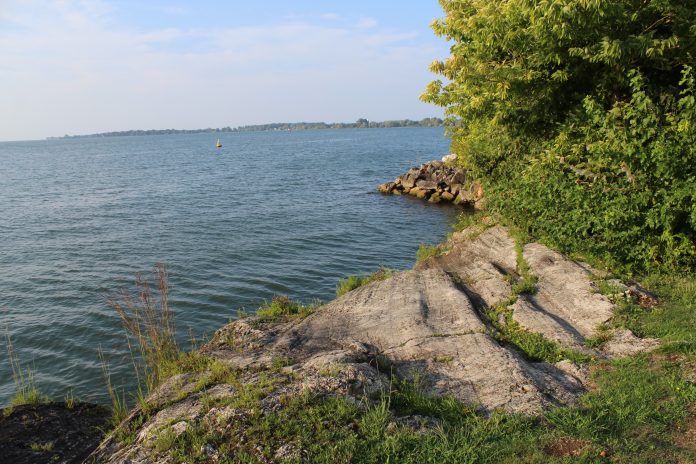 Erie rocks Lake Erie shore and rocks.