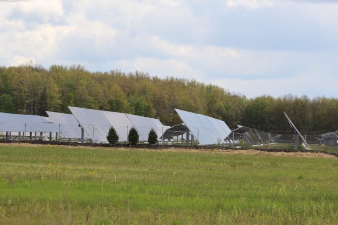 hillcrest solar 5 solar panels in a field