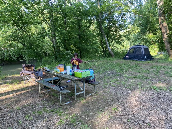 Vayda at a campsite Vayda at a campsite