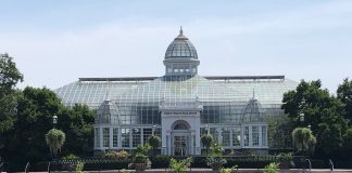 glass greenhouse at Franklin Park Conservatory