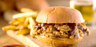 Barbecue Pulled Chicken Sandwich