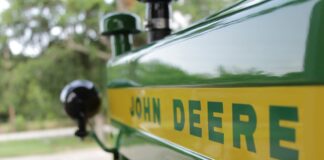 john deere logo on tractor