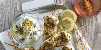 Greek Honey Lemon Chicken Kababs