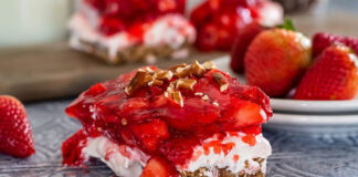 Strawberry Pretzel Squares