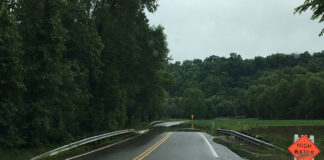 flooding over a road