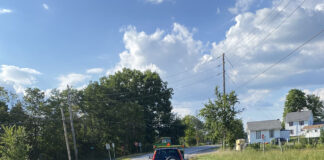 Tractor on road