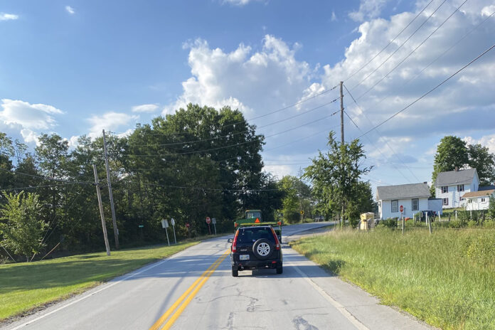 Tractor on road Tractor on road