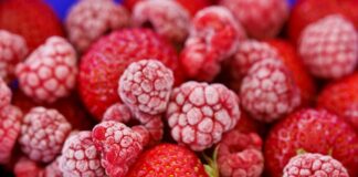 frozen raspberries