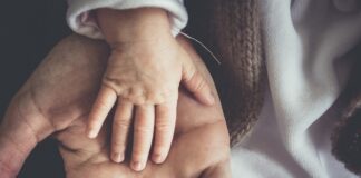 child's hand