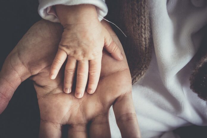 child's hand child's hand