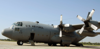 Hercules combat cargo aircraft