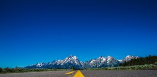 road near the Grand Tetons