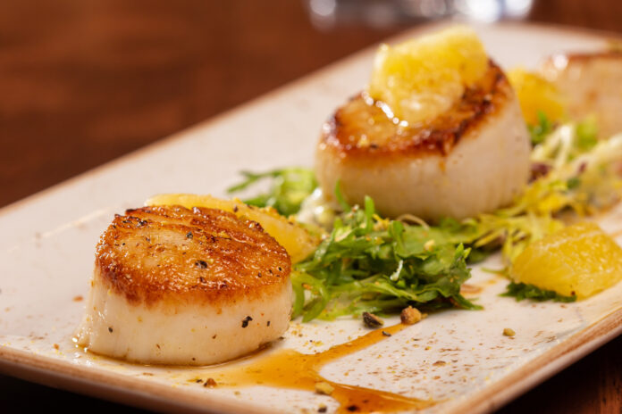 Seared scallops app