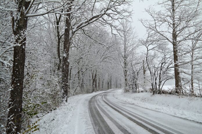 snowy road snowy road