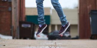 jumping in a puddle