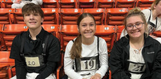Kirsten Boreman, Kaylee Cherry and Jamison Gilbert