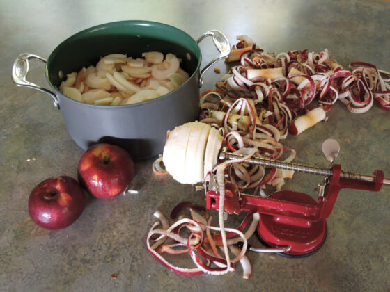 peeling apples