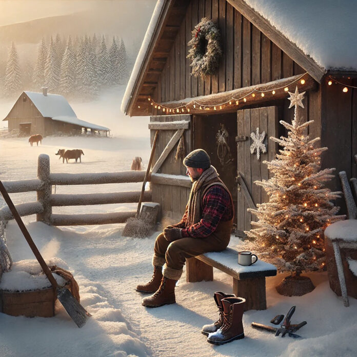 Farmer at Christmas Farmer at Christmas